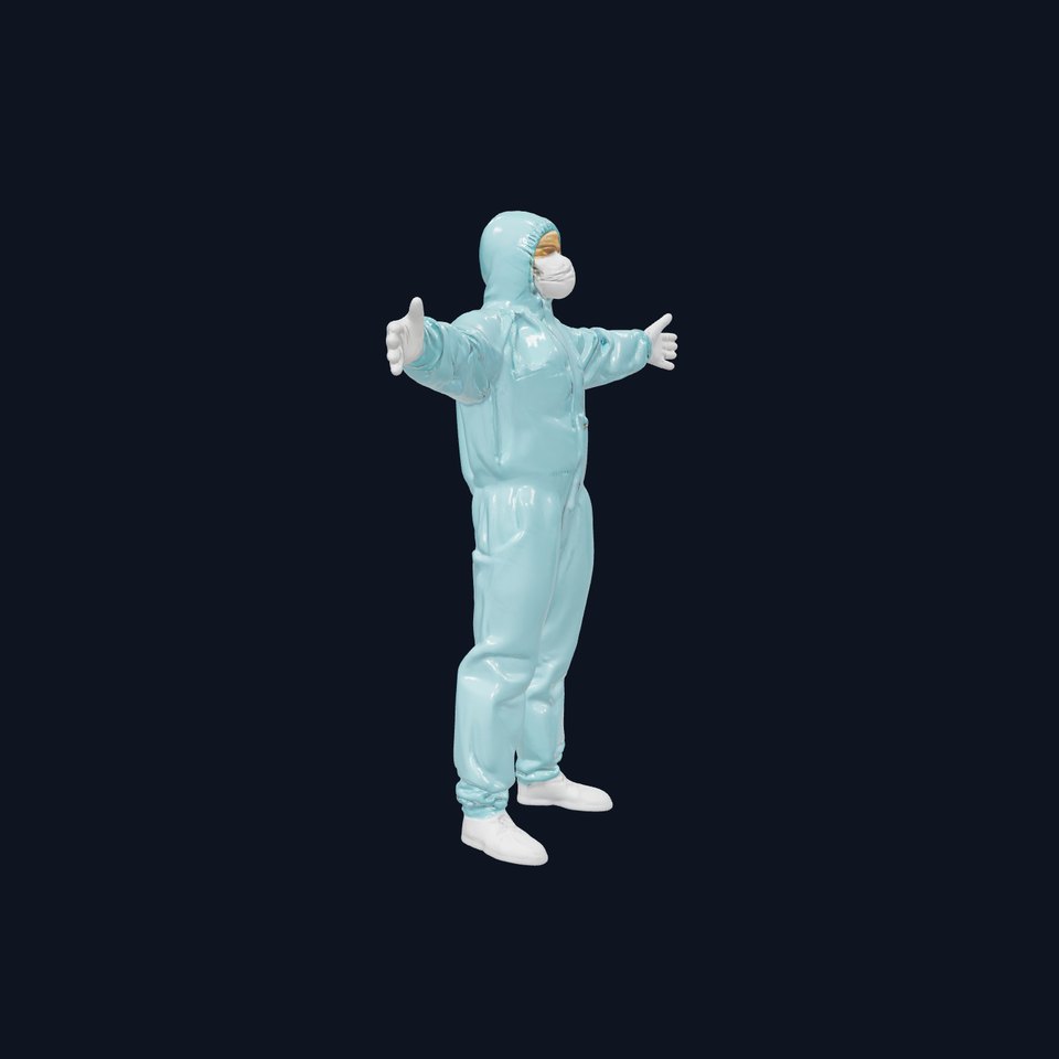 Teal Hazmat Suit model pack